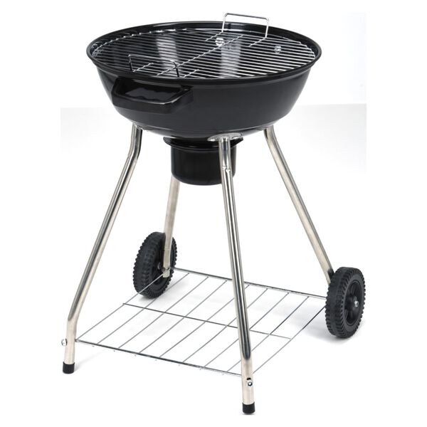 ProGarden Grill mit R&auml;dern 47 cm Schwarz