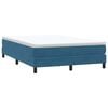 vidaXL Boxspringbett mit Matratze Dunkelblau 140x210 cm Samt