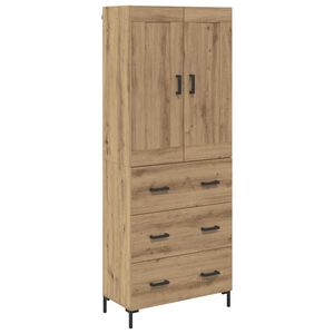 vidaXL Highboard mit Schubladen 2 pcs Artisan-Eiche Holzwerkstoff