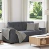 vidaXL Zweisitzer-Sofa Dunkelgrau 140 cm Samt