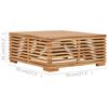 vidaXL 8-tlg. Garten-Lounge-Set mit Kissen Creme Massivholz Teak
