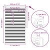 vidaXL Zebra-Rollo 80,9 x 175 cm, Stoffbreite 76,7 cm, grau