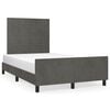 vidaXL Bettgestell ohne Matratze Dunkelgrau 120x200 cm Samt