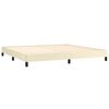 vidaXL Boxspringbett mit Matratze Creme 200x200 cm Kunstleder