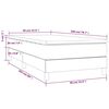 vidaXL Boxspringbett mit Matratze Schwarz 90x200 cm Stoff