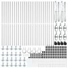 vidaXL Zaunpfosten 26 pcs Grau 3,2 x 3,2 x 130 cm