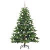 vidaXL K&uuml;nstlicher Weihnachtsbaum mit 150 LEDs Gr&uuml;n 150 cm PE und PVC