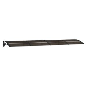 vidaXL T&uuml;rvordach Schwarz 350x75 cm Polycarbonat