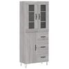 vidaXL Highboard Grau Sonoma 69,5x34x180 cm Holzwerkstoff