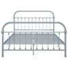 vidaXL Bettgestell Grau Metall 140×200 cm