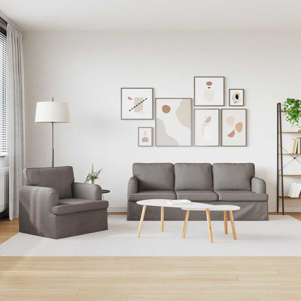 vidaXL Sofa 2 pcs Taupe