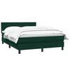 vidaXL Boxspringbett mit Matratze Dunkelgr&uuml;n 160x210 cm Samt