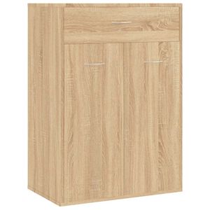 vidaXL Schuhschrank Sonoma-Eiche 60x35x84 cm Holzwerkstoff