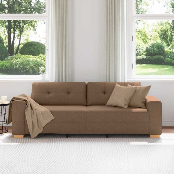 vidaXL 3-Sitzer-Sofa Braun 180 cm Stoff