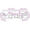 vidaXL Outdoor-Sofagarnitur mit Kissen 4 pcs Natur und Anthrazit