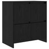 vidaXL Sideboard Schwarz Eichen-Optik 70 x 41 x 75 cm Holzwerkstoff