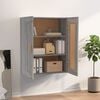 vidaXL Wandschrank Grau Sonoma 69,5x32,5x90 cm Holzwerkstoff