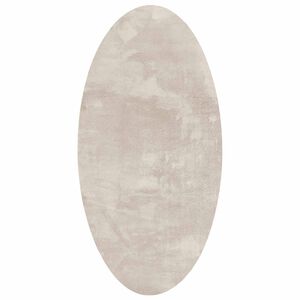 vidaXL Bereichsteppiche Oval HUARTE Beige 80 x 150 cm 100 %Polyester