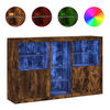 vidaXL Sideboard mit LED-Leuchten R&auml;uchereiche 162x37x100 cm