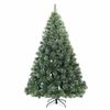 vidaXL K&uuml;nstlicher Scharnier-Weihnachtsbaum schneebedeckt Gr&uuml;n 180 cm