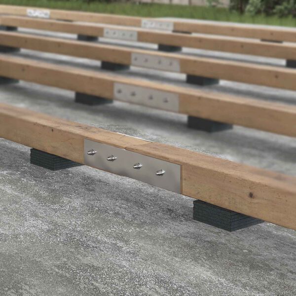 vidaXL Gummigranulat-Patiopad Schwarz 9 x 9 x 0,6 cm Gummi