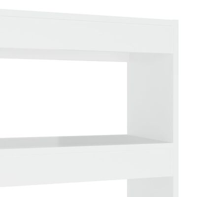 vidaXL Bücherregal/Raumteiler Hochglanz-Weiß 100x30x135 cm