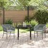 vidaXL Garten Essgruppe 3 pcs Grau Pulverbeschichteter Stahl
