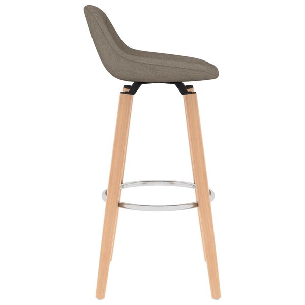 vidaXL Barhocker 2 Stk. Taupe Stoff