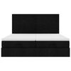 vidaXL Ottoman-Bett mit Matratzen Schwarz 180x200 cm Stoff
