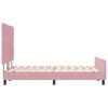 vidaXL Boxspringbett mit Kopfteil Rosa 140 x 200 cm Samt