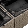 vidaXL Gartensofa 2-Sitzer mit Kissen Grau Poly Rattan