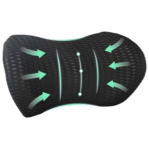 vidaXL R&uuml;ckenkissen Schwarz Viscoschaum 46 x 24 x 11 cm