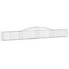 vidaXL Gabionen mit Hochbogen 9 Stk. 400x30x40/60 cm Verzinktes Eisen