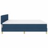 vidaXL LED Boxspringbett mit Matratze mit LED Blau 200 x 200 cm Stoff