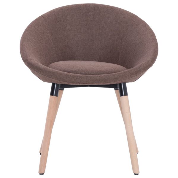 vidaXL Esszimmerst&uuml;hle 4 Stk. Braun Stoff