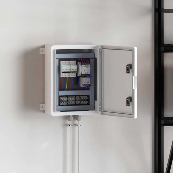 vidaXL Steuerungsschrank Grau 47 x 20 x 60 cm ABS Kunststoff