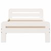vidaXL Massivholzbett ohne Matratze Weiß 75x190 cm Kiefernholz