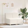 vidaXL Modulares Armfreies Sofa 2 pcs Creme 55 x 74 x 82 cm