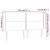 vidaXL LED Kopfteil Hellgrau 183x16x118/128 cm Samt