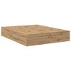 vidaXL Bettgestell Artisan-Eiche 150 x 200 cm Holzwerkstoff