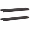 vidaXL Garten-Abdeckprofil 2 stk. 100 x 20 x 5 cm Stahl Schwarz