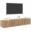 vidaXL TV-Wandschrank Wandmontiert 2 pcs Artisan-Eiche 80 x 35 x 31 cm