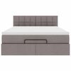 vidaXL Ottomanische Bett mit Matratze & LEDs Taupe 140x190 cm Stoff