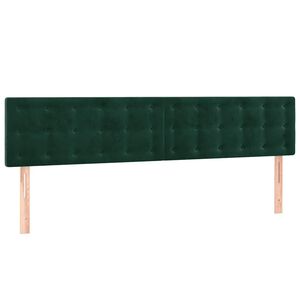 vidaXL Kopfteile Dunkelgr&uuml;n 160x5x78/88 cm Samt
