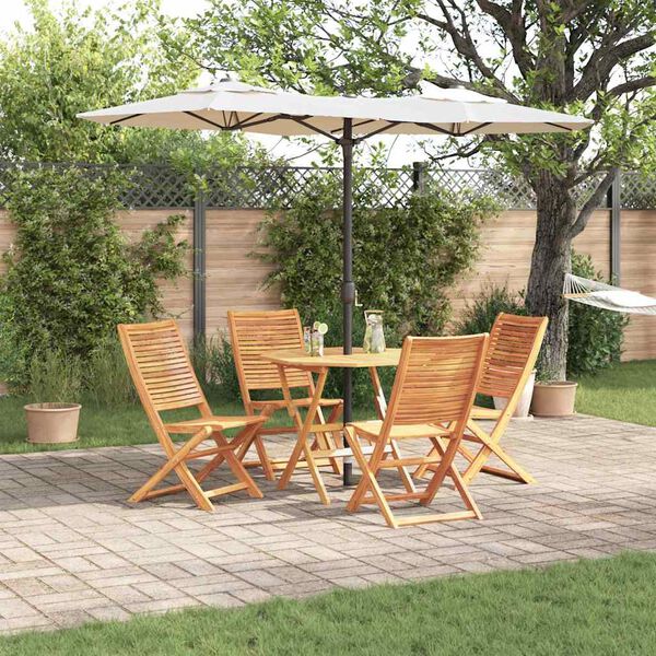 vidaXL Garten Essgruppe 5 pcs Braun Akazie Massivholz