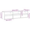vidaXL TV-Wandschrank mit LED Betongrau 180x31x45 cm