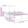 vidaXL Bettrahmen Altholz 120 x 200 cm Massives Kiefernholz