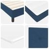 vidaXL Boxspringbett mit Matratze mit Kopfteil Blau 80 x 200 cm Stoff