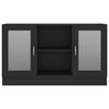 vidaXL Vitrinenschrank Schwarz 120x30,5x70 cm Holzwerkstoff
