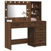 vidaXL Schminktisch mit Regal Braun 78,5 x 41 x 135 cm Holzwerkstoff
